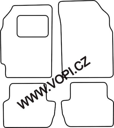 Gumové autokoberce Citroen Nemo 2008-2016 (přední) GLE